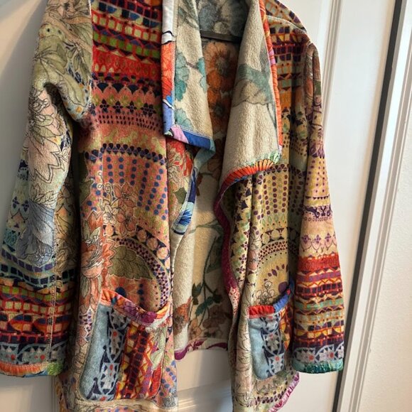 JOAN WRAP SHERPA JACKET‑ MOSAIC - Picture 4 of 5